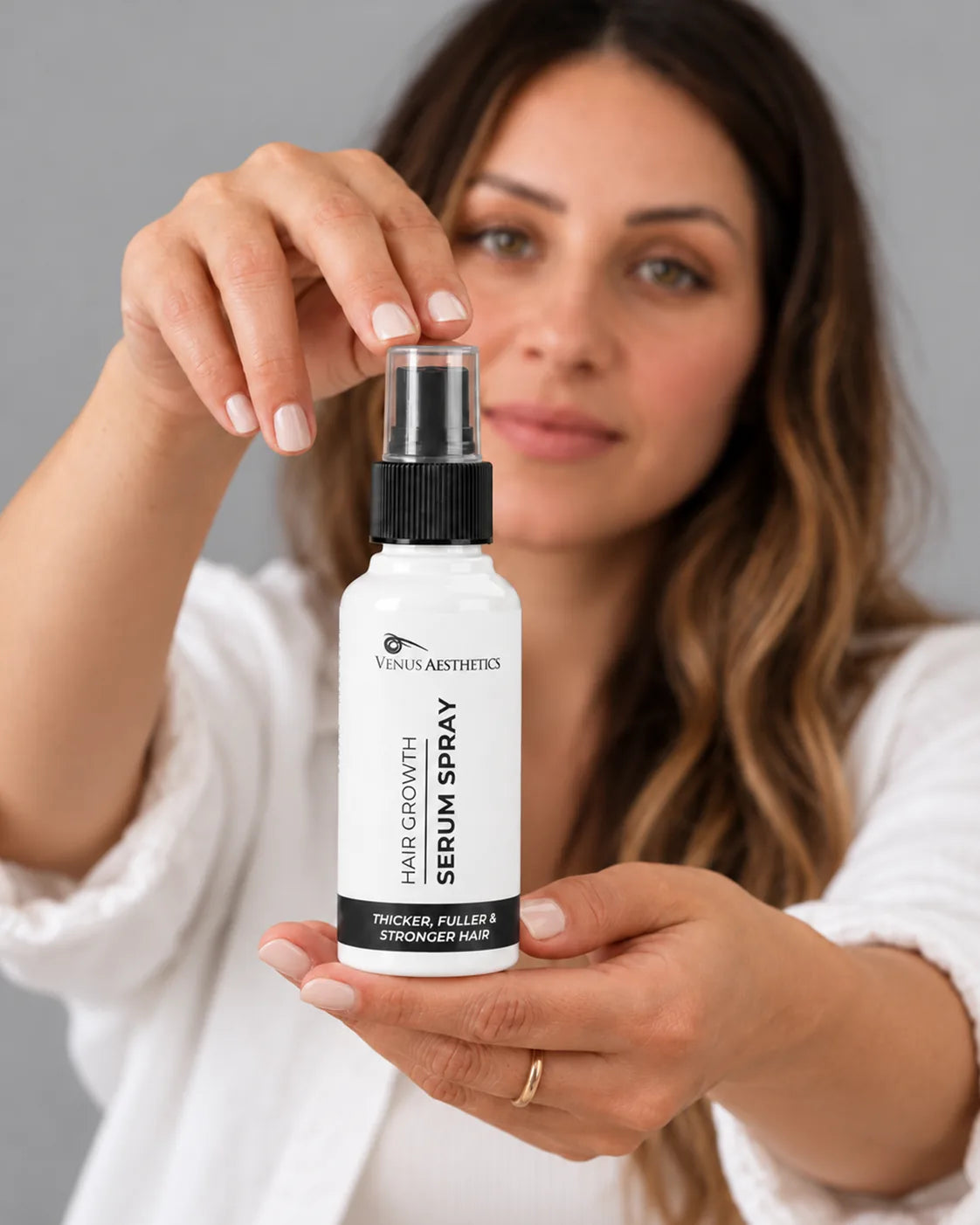 Hair Growth Serum application and texture